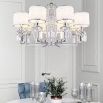 Подвесная люстра с абажурами 10099/8 хром — изображение 2