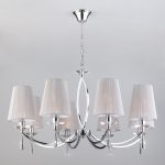 Подвесная люстра с абажурами 60079/8 хром