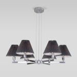 Подвесная люстра с декоративными абажурами 60136/6 хром/графит