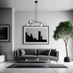 Подвесной светильник со стеклянными плафонами 70161/6 черный — изображение 4