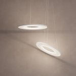 Подвесной светодиодный светильник с абажуром из ткани 101001 LED белый — изображение 4