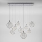 Подвесной светодиодный светильник с металлическими плафонами 90353/9 хром