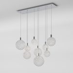 Подвесной светодиодный светильник с металлическими плафонами 90353/9 хром — изображение 2