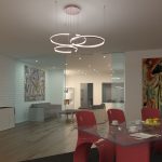 Подвесной светодиодный светильник с пультом управления 90180/3 сатин-никель — изображение 2