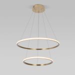 Подвесной светодиодный светильник с пультом управления 90264/2 латунь