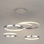 Подвесной светодиодный светильник с пультом управления 90175/5 хром