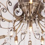 Потолочная люстра с хрусталем 10042/12 античная бронза — изображение 2