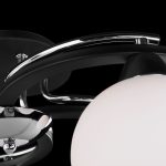 Потолочная люстра с белыми плафонами 9654/5 хром/черный — изображение 2