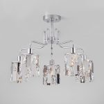 Потолочная люстра с хрусталем 10101/5 хром/прозрачный хрусталь Strotskis
