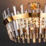 Потолочная люстра с хрусталем 10111/8 золотая бронза/прозрачный хрусталь Strotskis — изображение 3