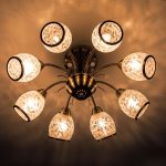 Потолочная люстра с хрусталем 30026/8 античная бронза — изображение 3