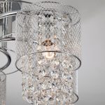 Потолочная люстра с хрусталем и плафонами 30137/5 хром — изображение 4