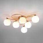 Потолочная люстра с плафонами 30144/6 античная бронза — изображение 3