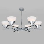 Потолочная люстра с плафонами 70138/6 хром