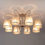 Люстра потолочная с абажурами 60065/8 серебро — изображение 3