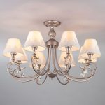 Классическая люстра с абажурами 60069/8 серебро — изображение 3