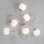 Потолочная люстра со стеклянными плафонами 30136/6 хром — изображение 3