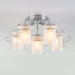 Потолочная люстра со стеклянными плафонами 30160/5 хром