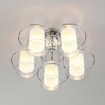 Потолочная люстра со стеклянными плафонами 30160/5 хром — изображение 4