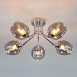 Потолочная люстра со стеклянными плафонами 30164/5 хром — изображение 4