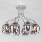 Потолочная люстра со стеклянными плафонами 30164/8 хром — изображение 4