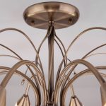 Потолочная люстра со стеклянными плафонами 30280/8 античная бронза — изображение 4