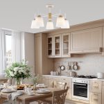 Потолочная люстра со стеклянными плафонами 70085/5 белый — изображение 4