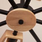 Потолочная люстра лофт с деревянными элементами 70056/8 черный — изображение 7