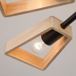 Потолочная люстра лофт с деревянными элементами 70056/8 черный — изображение 8