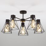 Потолочная люстра в стиле лофт 70107/5 черный