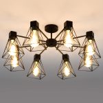 Потолочная люстра в стиле лофт 70107/8 черный — изображение 3