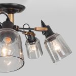 Потолочная люстра со стеклянными плафонами 70111/5 черный — изображение 2