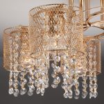 Потолочный светильник с хрусталем и плафонами из металла 30137/5 золото — изображение 3