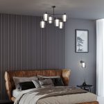 Потолочный светильник с металлическими абажурами и стеклянными плафонами 30191/6 черный — изображение 4