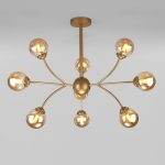 Потолочный светильник с плафонами 30179 матовое золото