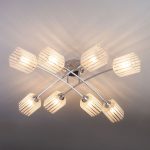 Потолочный светильник с плафонами из стекла 30125/8 хром — изображение 3