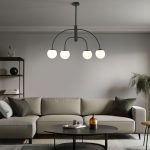 Потолочный светильник со стеклянным плафоном 30179/4 черный — изображение 4