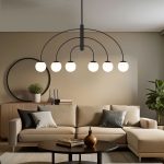 Потолочный светильник со стеклянным плафоном 30179/6 черный — изображение 3