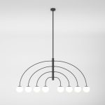 Потолочный светильник со стеклянным плафоном 30179/8 черный