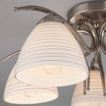 Потолочный светильник со стеклянными плафонами 30121/5 сатин-никель — изображение 3