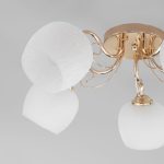 Потолочный светильник со стеклянными плафонами 30138/5 золото — изображение 2