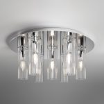 Потолочный светильник со стеклянными плафонами 502111/7 хром