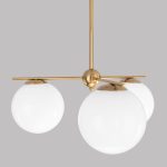 Потолочный светильник со стеклянными плафонами 60147/3 латунь — изображение 2