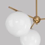 Потолочный светильник со стеклянными плафонами 60147/3 латунь — изображение 3