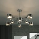 Потолочная люстра со стеклянными плафонами 70127/8 хром — изображение 2