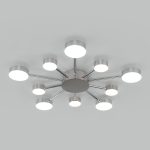 Потолочный светодиодный светильник с пультом управления 90242/10 хром