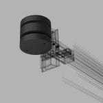 Slim Magnetic Коннектор круглый шарнирный для накладного шинопровода (чёрный) 85010/00