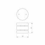 Slim Magnetic Коннектор круглый шарнирный для накладного шинопровода (чёрный) 85010/00 — изображение 4