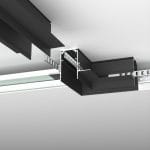 Slim Magnetic Коннектор угловой для встраиваемого шинопровода под ГКЛ 9,5мм (черный) 85214/00