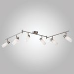 Светильник потолочный с белыми плафонами 20043/6 сатин-никель